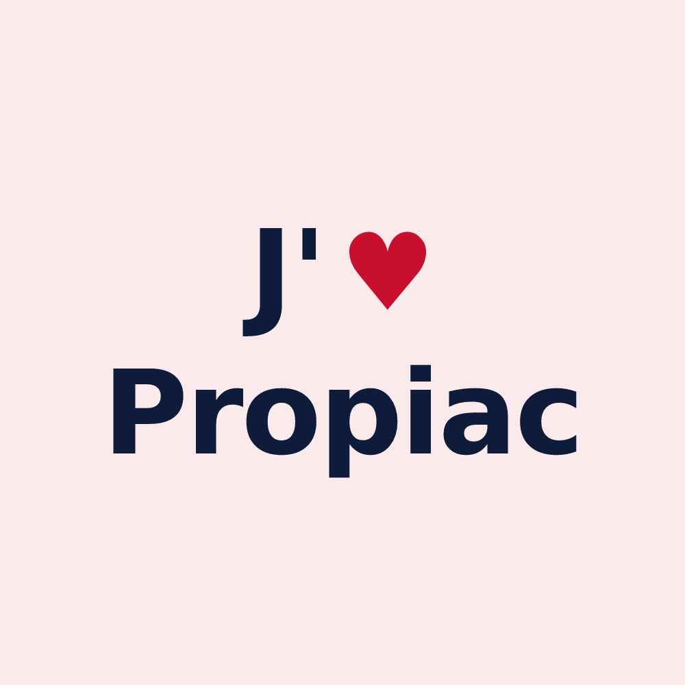 Magnet personnalisé Propiac — design J'aime Propiac