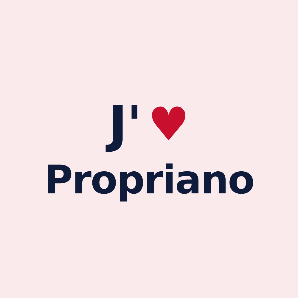 Magnet personnalisé Propriano — design J'aime Propriano