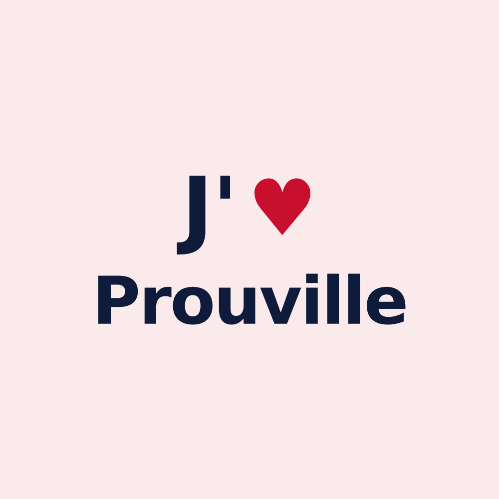 Magnet personnalisé Prouville — design J'aime Prouville