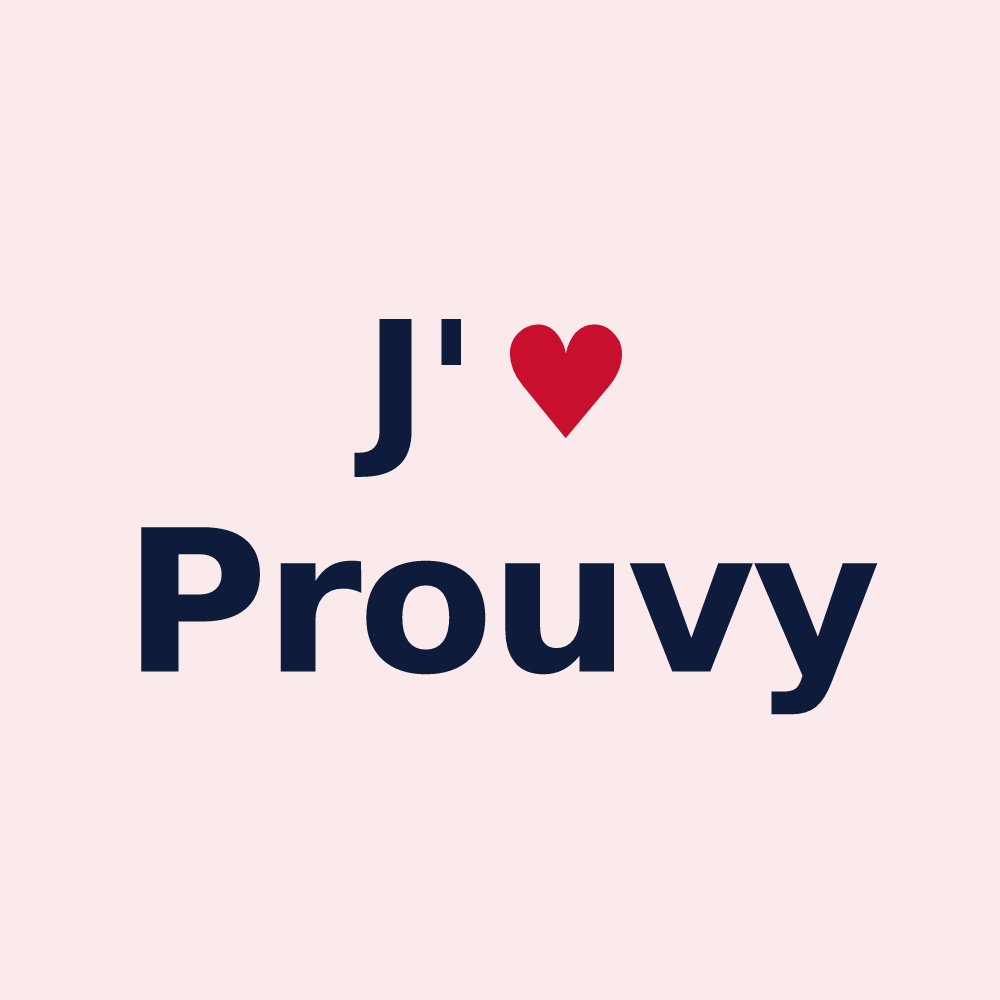 Magnet personnalisé Prouvy — design J'aime Prouvy