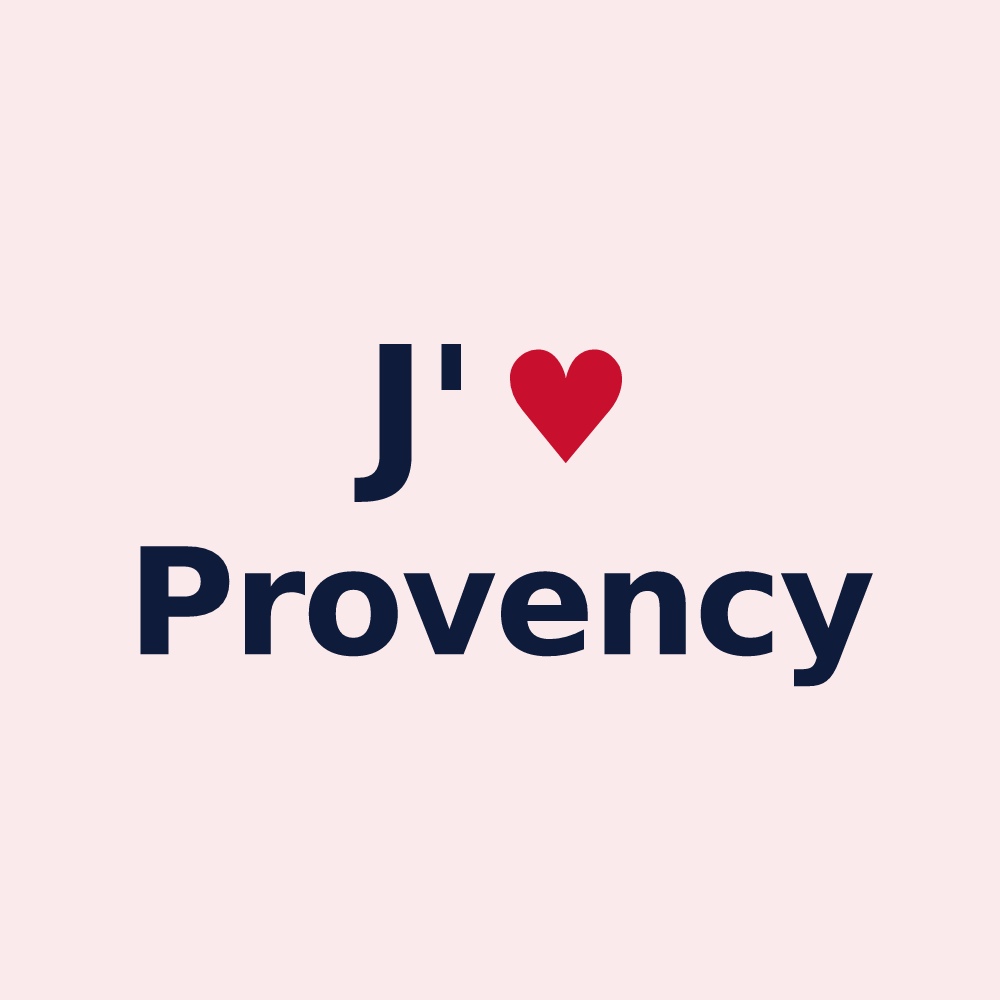 Magnet personnalisé Provency — design « J'aime Provency » imprimé sur le magnet