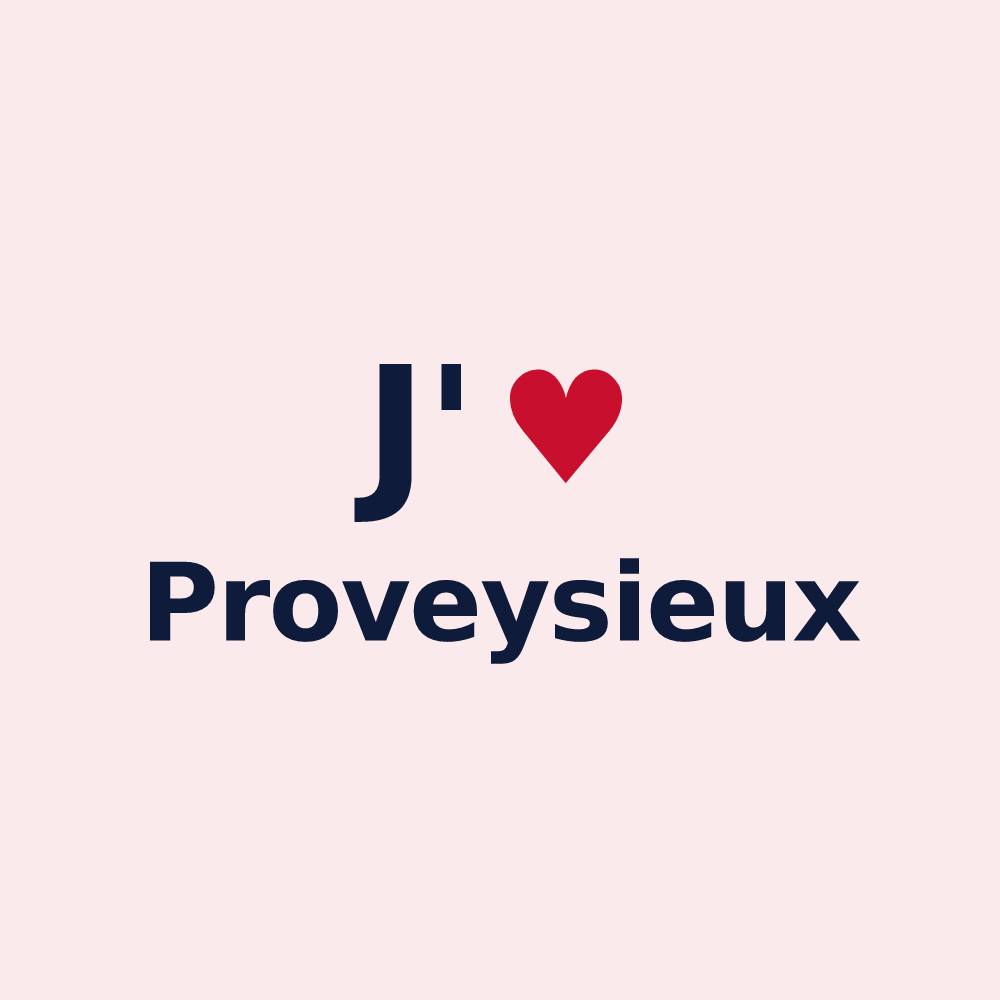 Magnet personnalisé Proveysieux — design J'aime Proveysieux