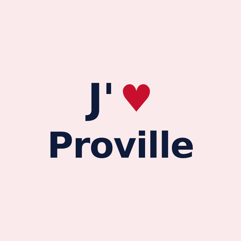 Magnet personnalisé Proville — design J'aime Proville