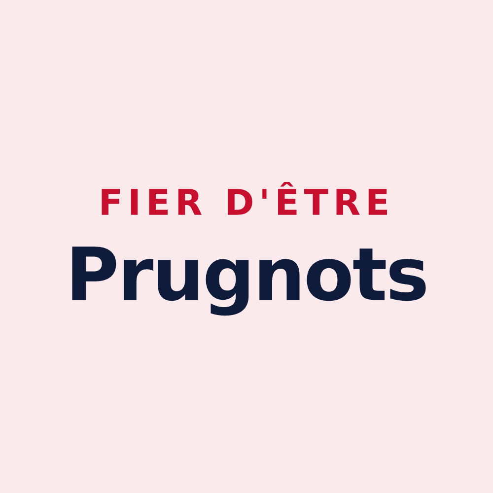 Magnet « Fier d'être Prugnots » — design pour Prugny