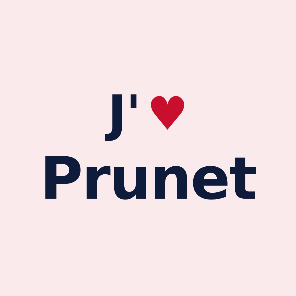 Magnet personnalisé Prunet — design J'aime Prunet