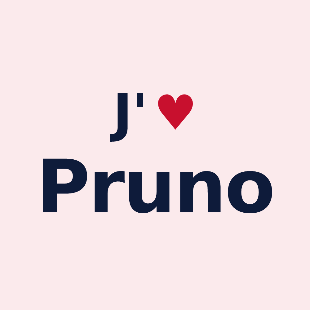Magnet personnalisé Pruno — design J'aime Pruno