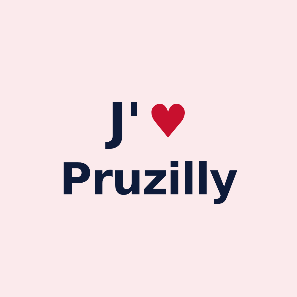 Magnet personnalisé Pruzilly — design J'aime Pruzilly