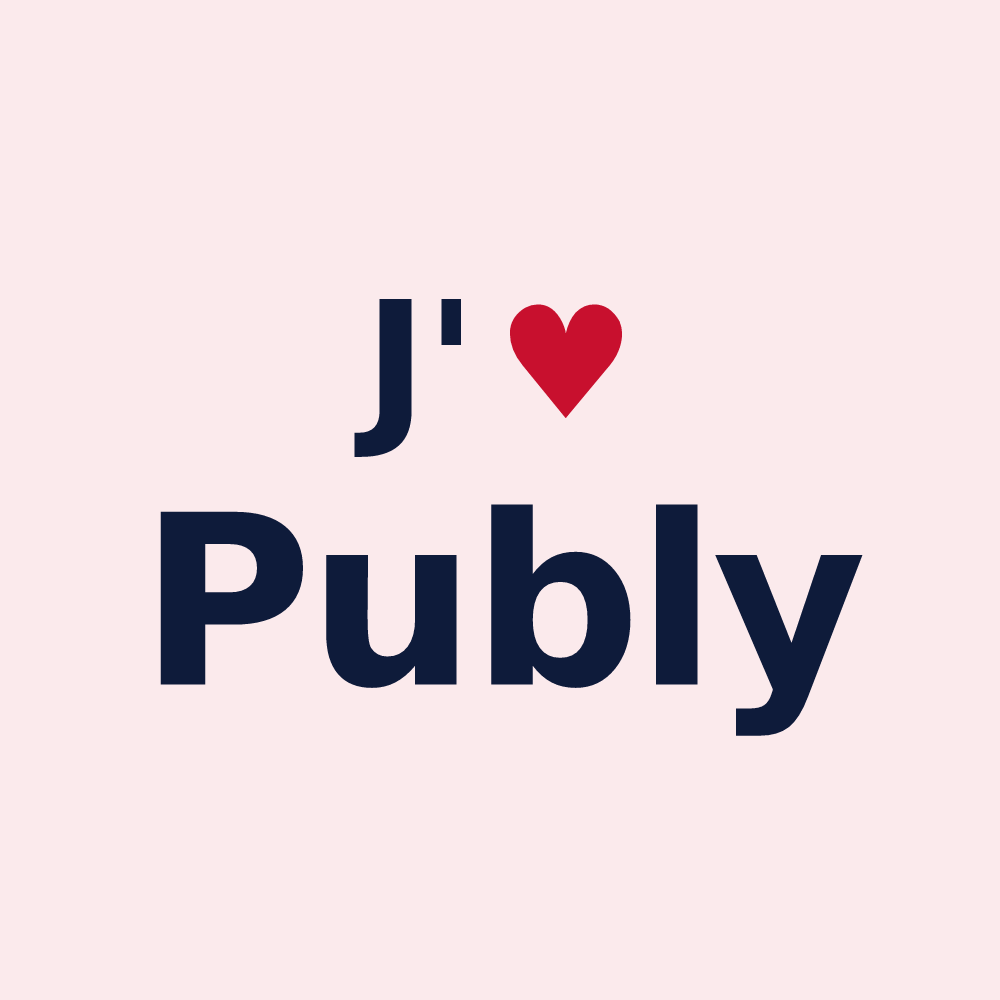 Magnet personnalisé Publy — design J'aime Publy