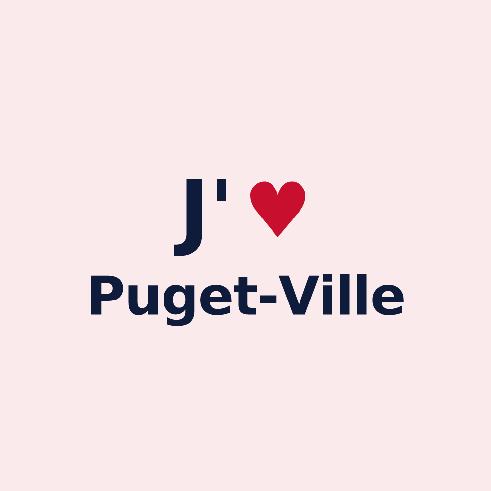 Magnet personnalisé Puget-Ville — design J'aime Puget-Ville