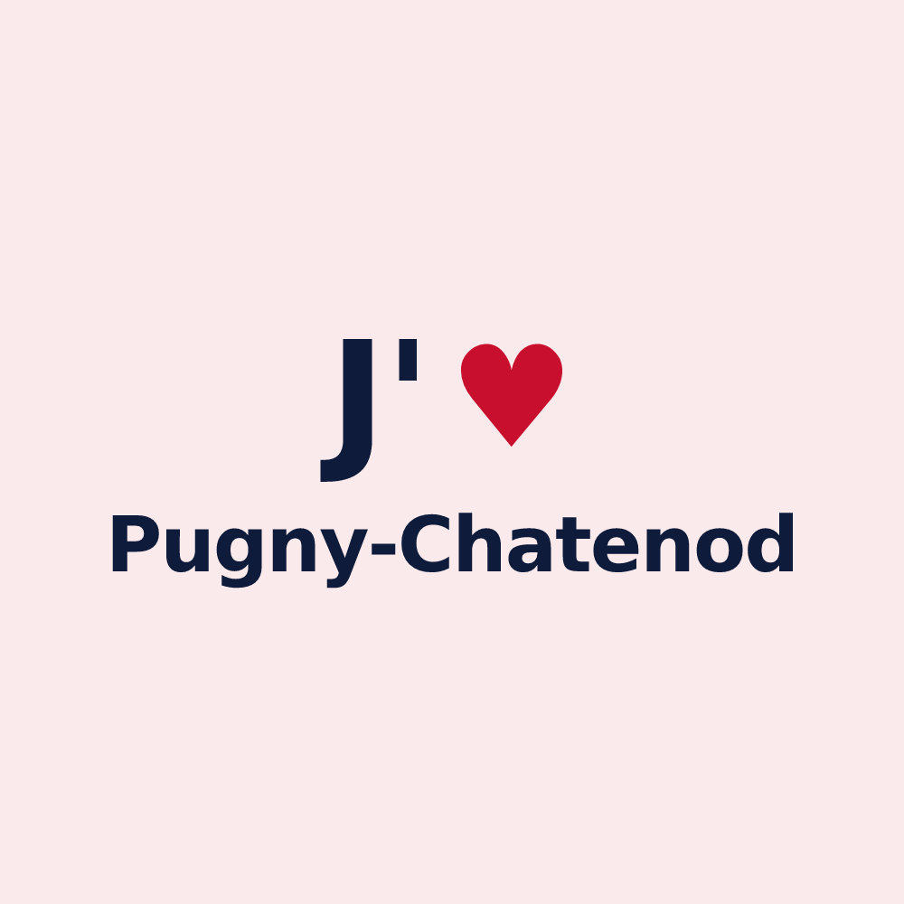 Magnet personnalisé Pugny-Chatenod — design « J'aime Pugny-Chatenod » imprimé sur le magnet