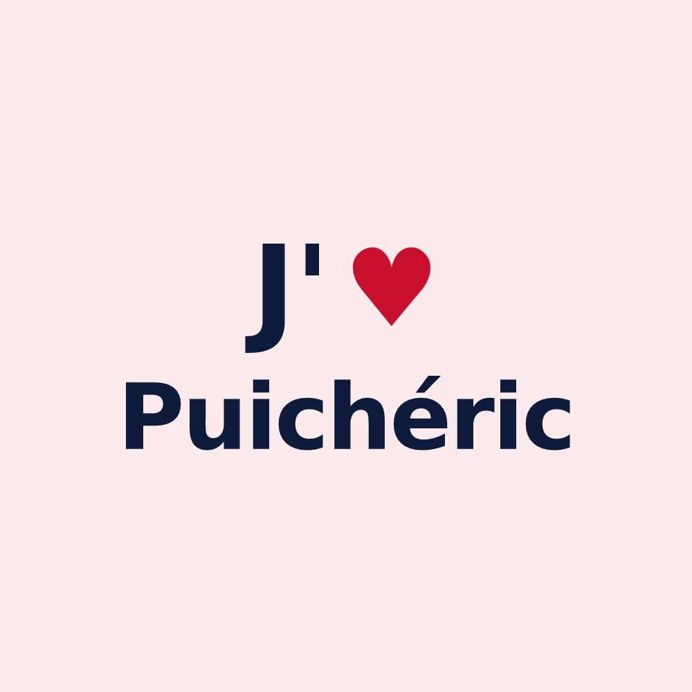 Magnet personnalisé Puichéric — design J'aime Puichéric