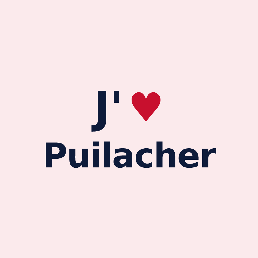 Magnet personnalisé Puilacher — design J'aime Puilacher