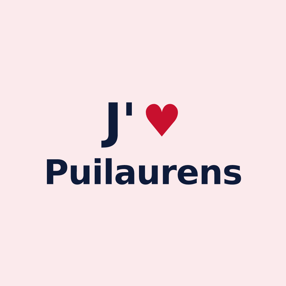 Magnet personnalisé Puilaurens — design J'aime Puilaurens