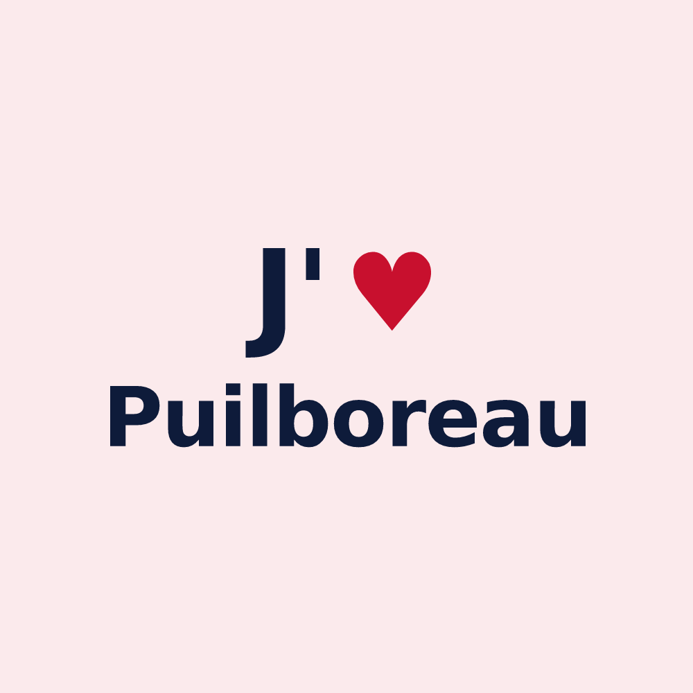 Magnet personnalisé Puilboreau — design J'aime Puilboreau