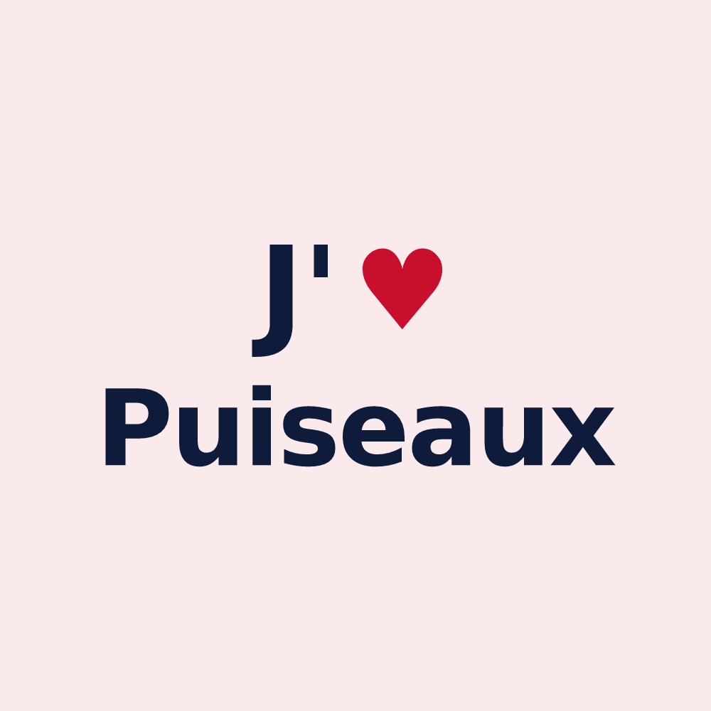 Magnet personnalisé Puiseaux — design J'aime Puiseaux