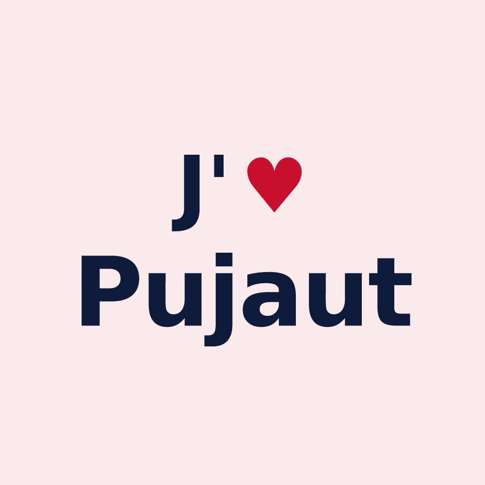 Magnet personnalisé Pujaut — design J'aime Pujaut