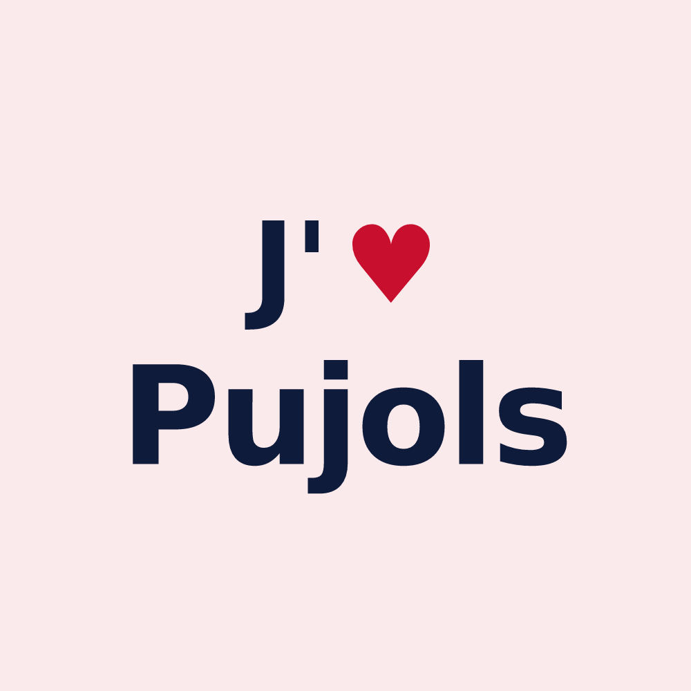 Magnet personnalisé Pujols — design J'aime Pujols
