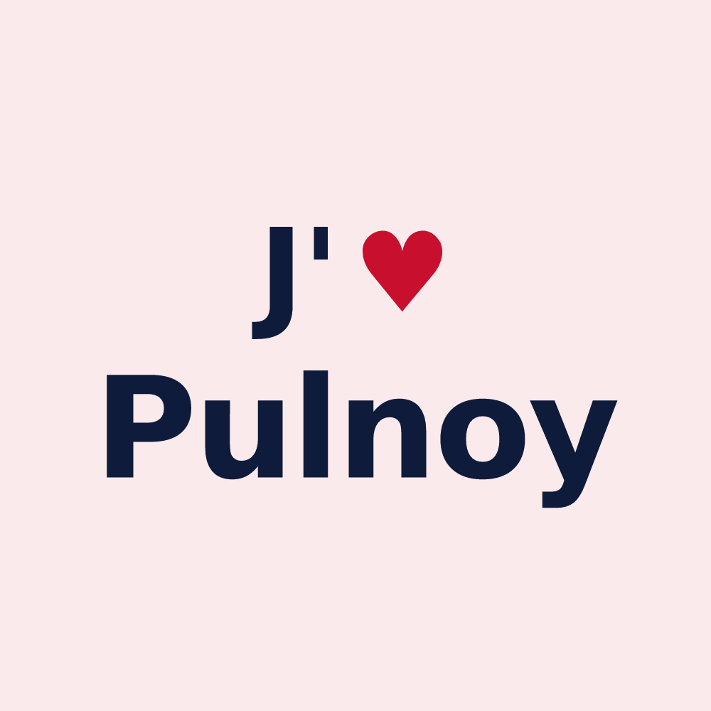 Magnet personnalisé Pulnoy — design J'aime Pulnoy