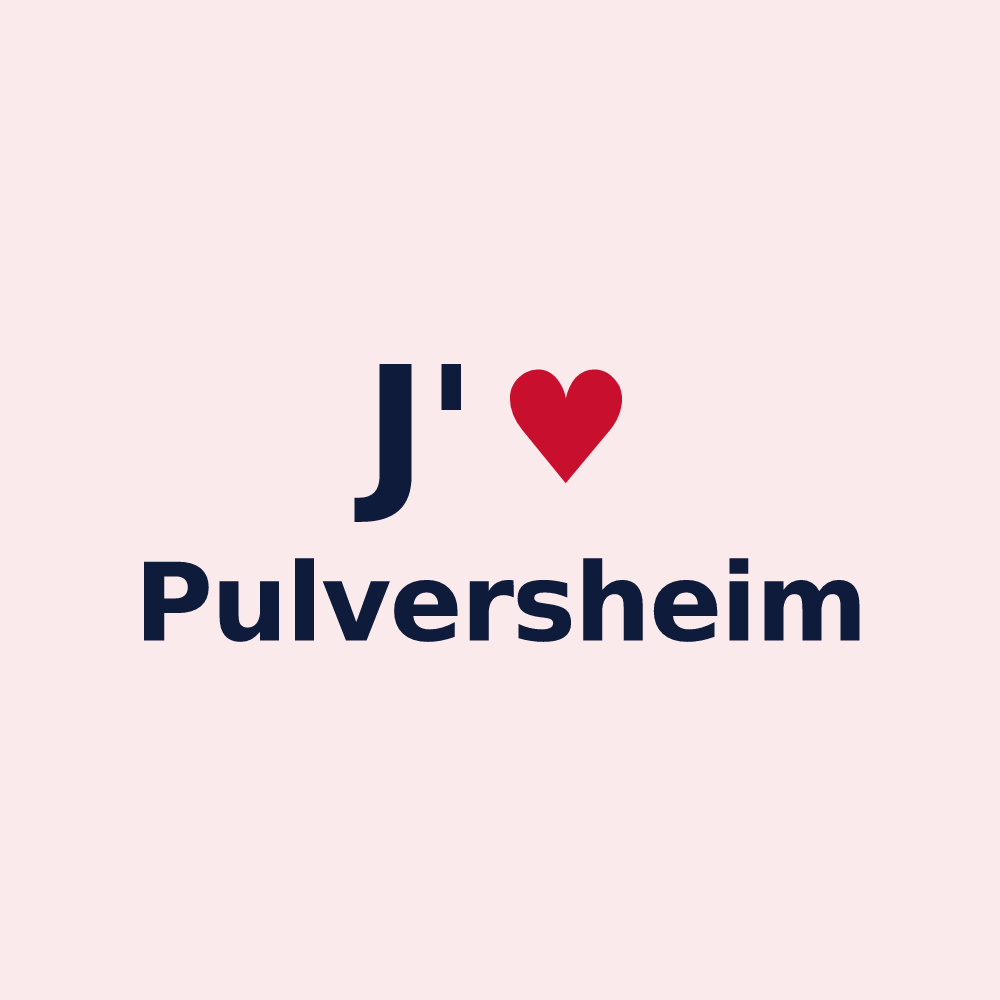 Magnet personnalisé Pulversheim — design J'aime Pulversheim
