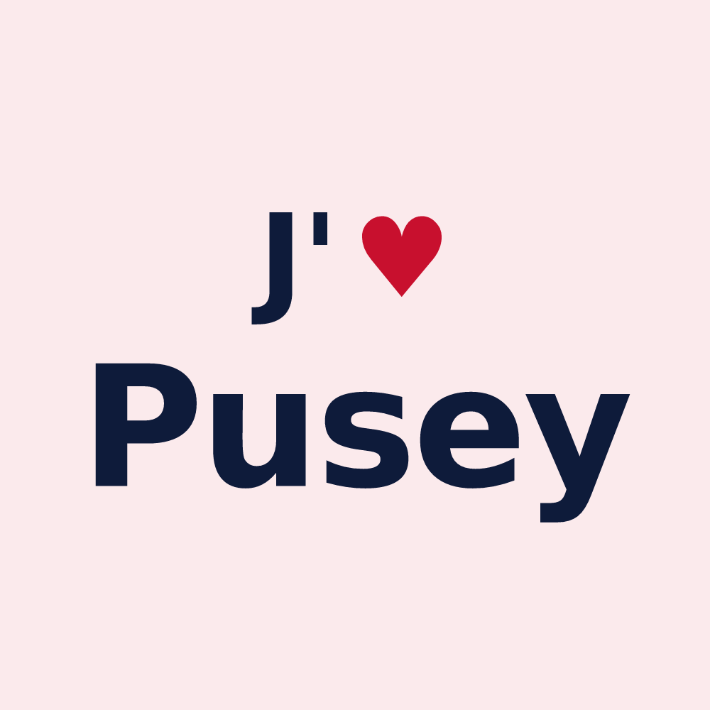 Magnet personnalisé Pusey — design J'aime Pusey