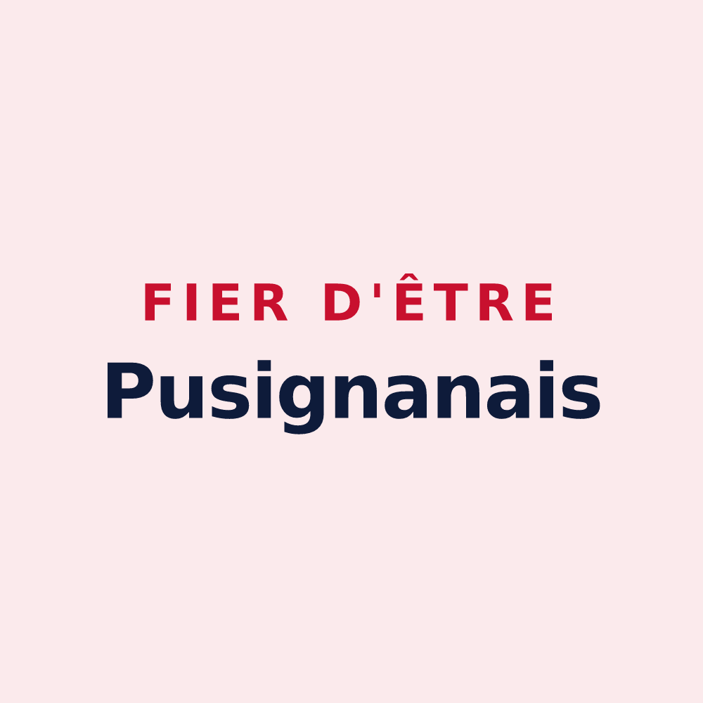Magnet « Fier d'être Pusignanais » — design pour Pusignan