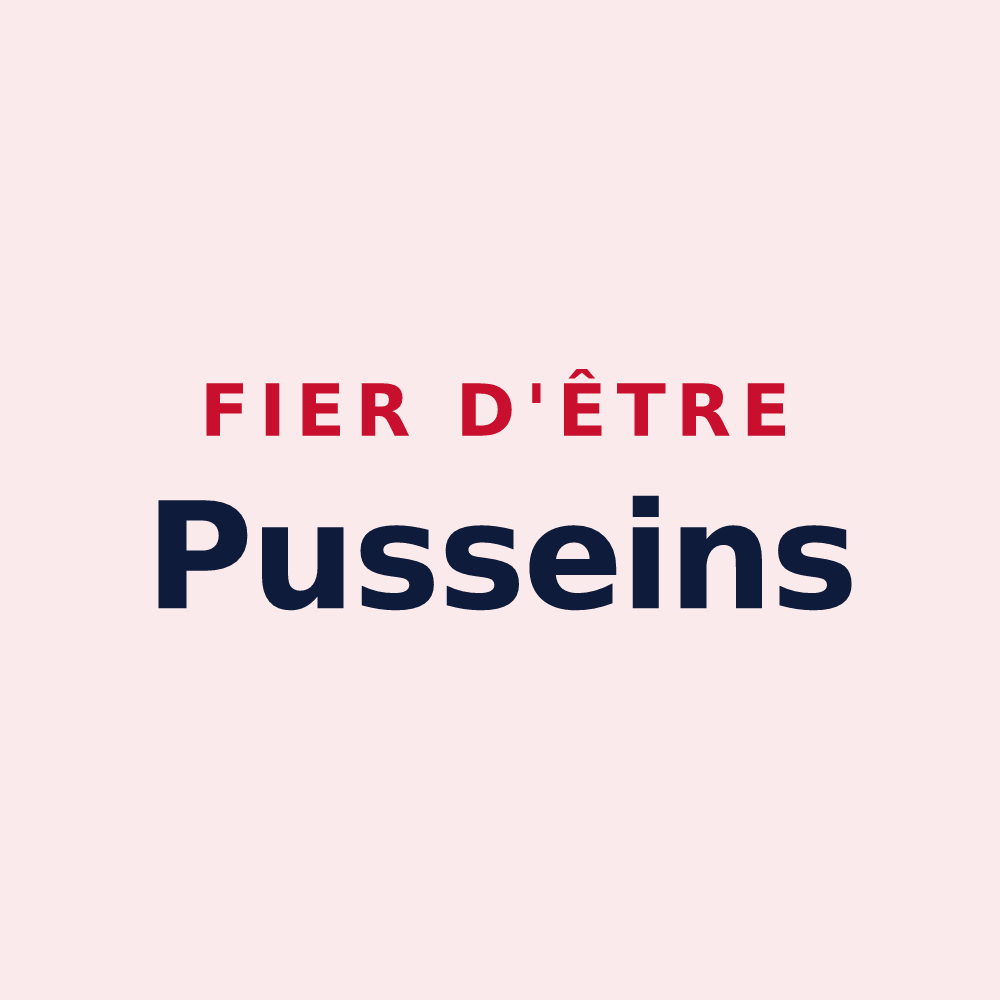Magnet « Fier d'être Pusseins » — design pour Pussay