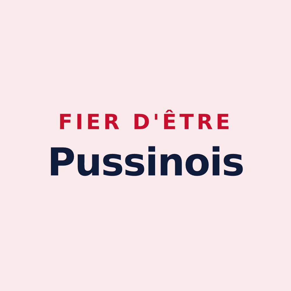 Magnet « Fier d'être Pussinois » — design pour Pussigny