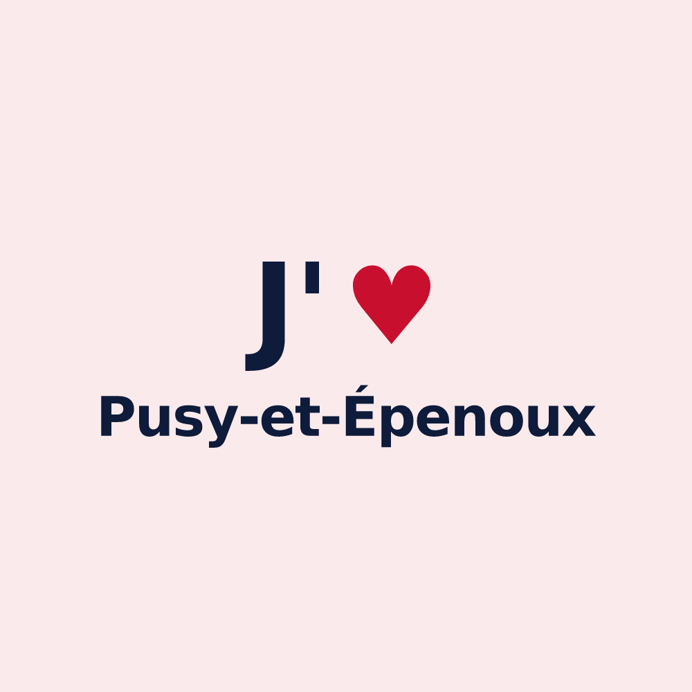 Magnet personnalisé Pusy-et-Épenoux — design J'aime Pusy-et-Épenoux