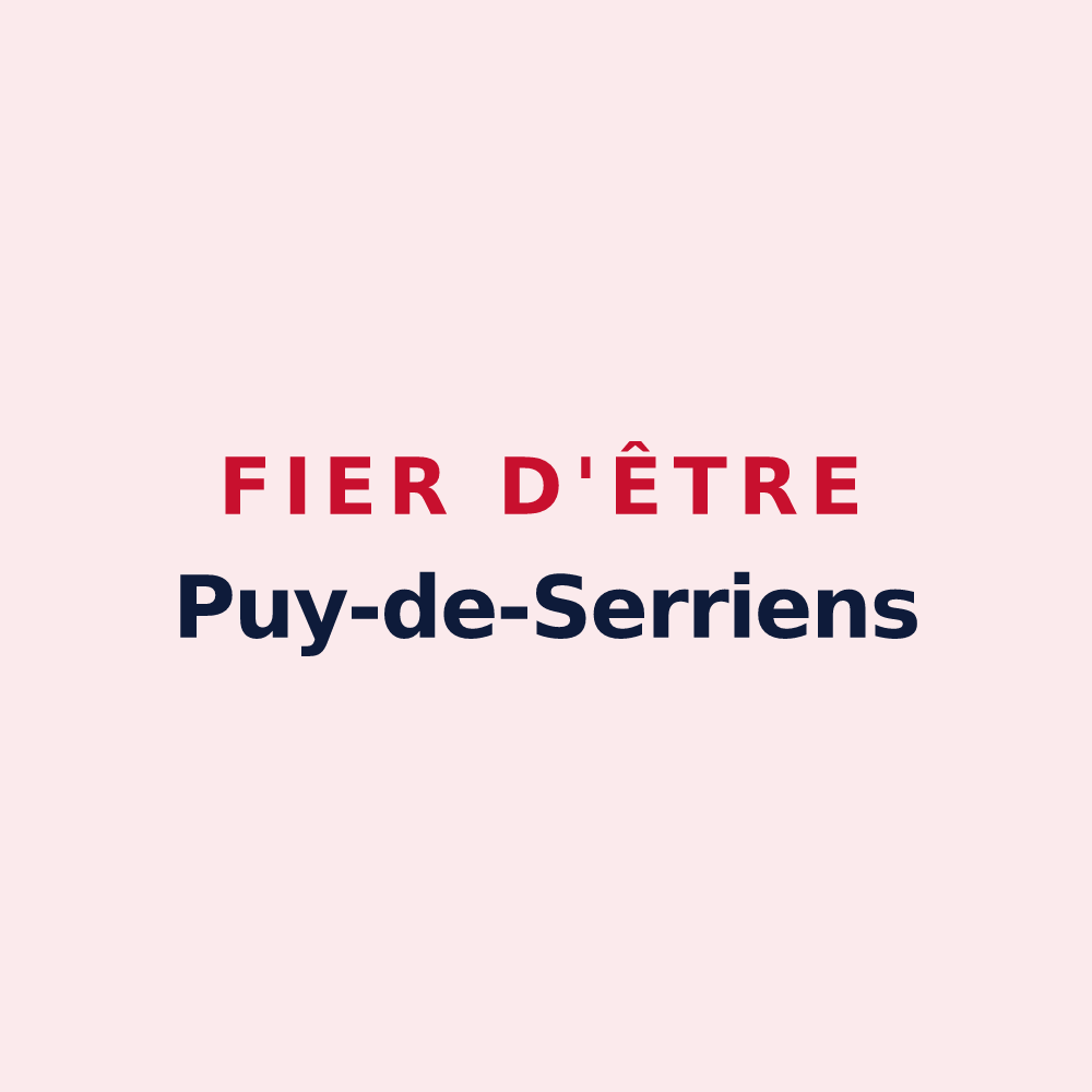 Magnet « Fier d'être Puy-de-Serriens » — design pour Puy-de-Serre