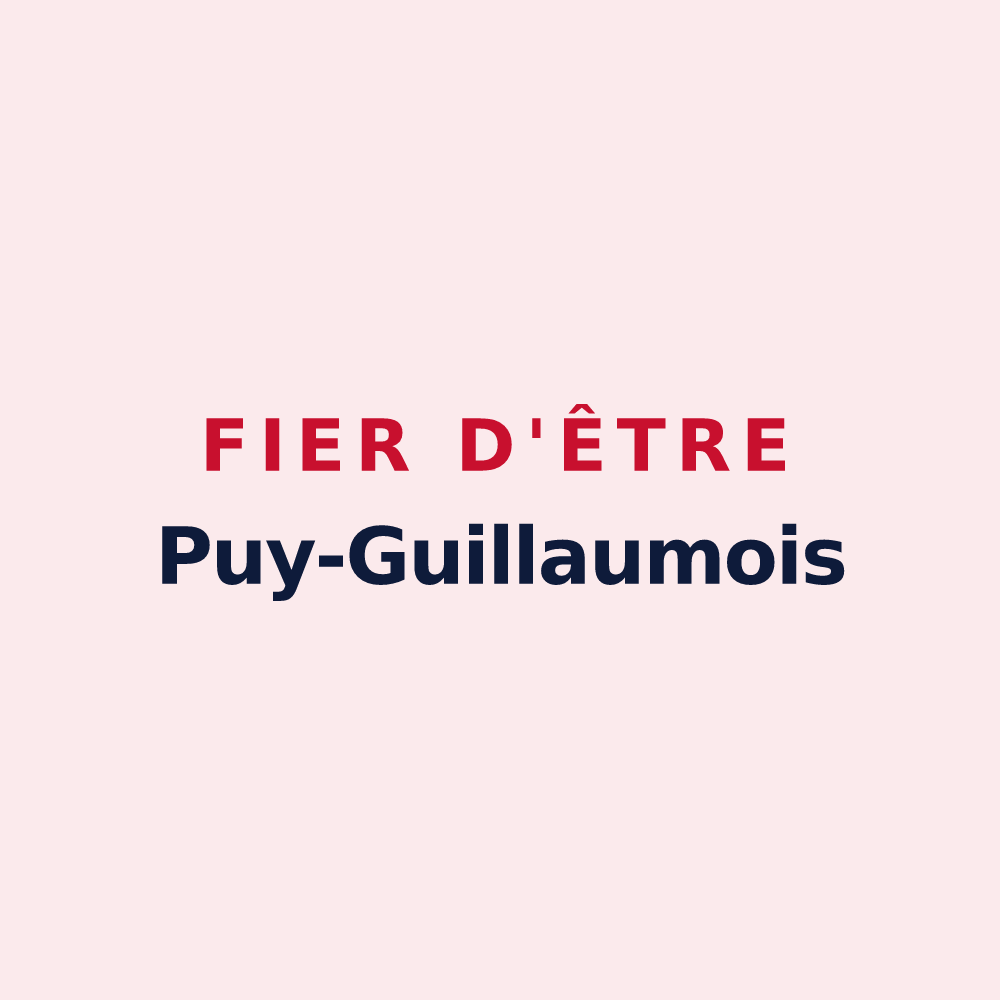 Magnet « Fier d'être Puy-Guillaumois » — design pour Puy-Guillaume