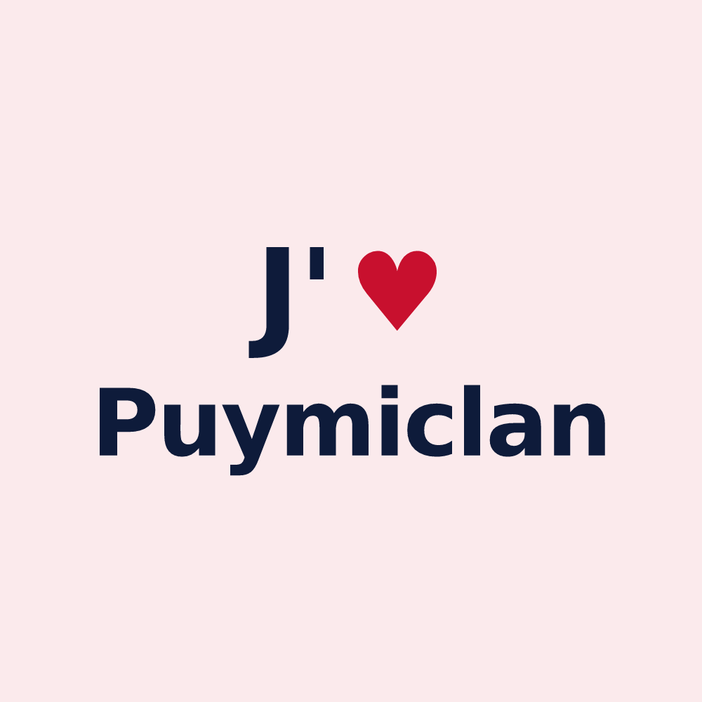 Magnet personnalisé Puymiclan — design J'aime Puymiclan