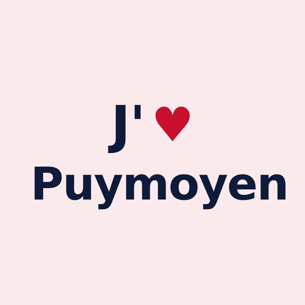 Magnet personnalisé Puymoyen — design J'aime Puymoyen