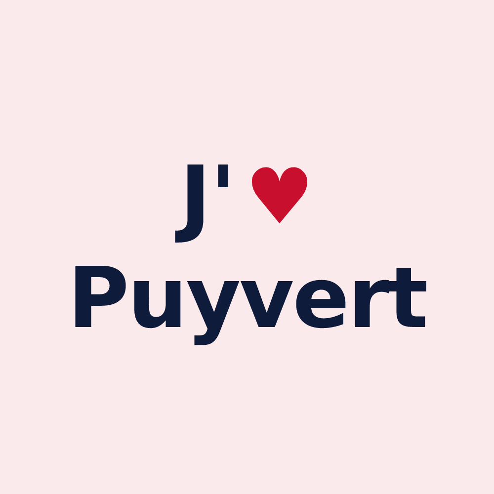 Magnet personnalisé Puyvert — design J'aime Puyvert