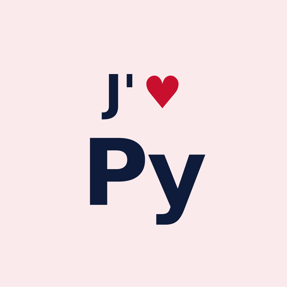Magnet personnalisé Py — design J'aime Py