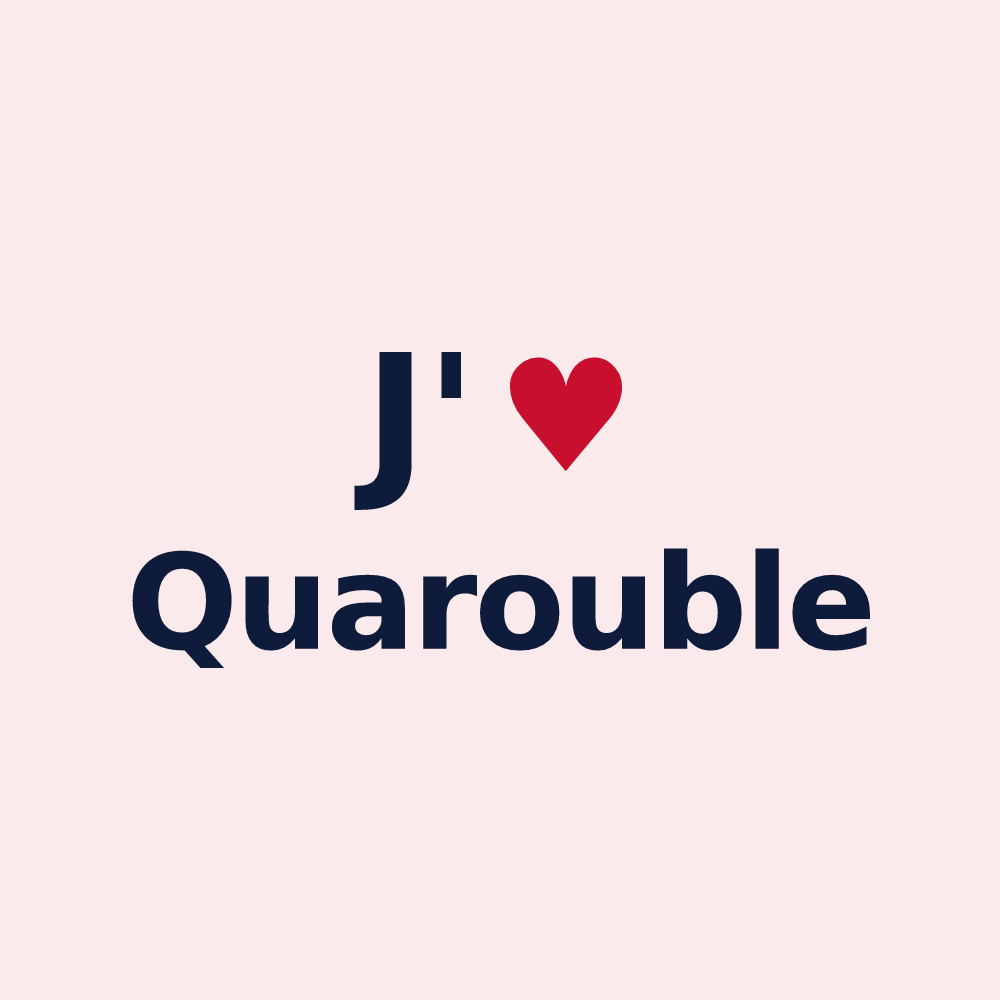 Magnet personnalisé Quarouble — design J'aime Quarouble