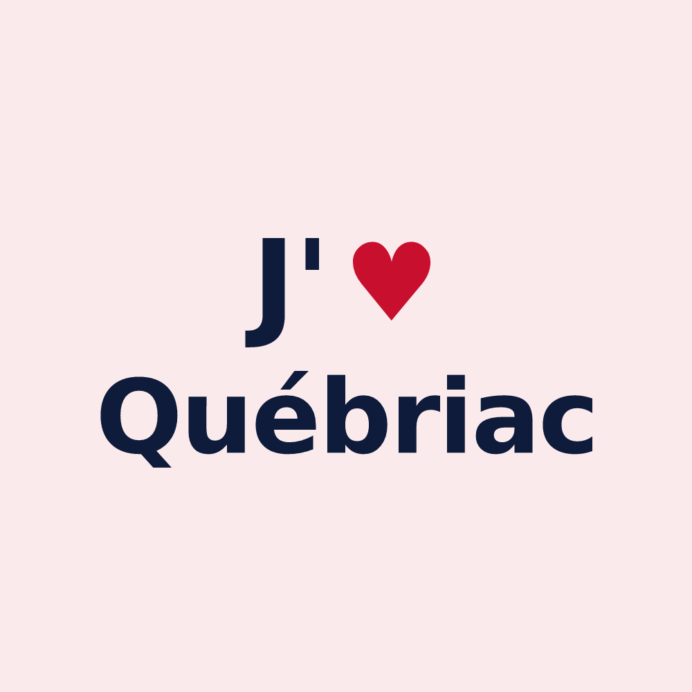 Magnet personnalisé Québriac — design J'aime Québriac