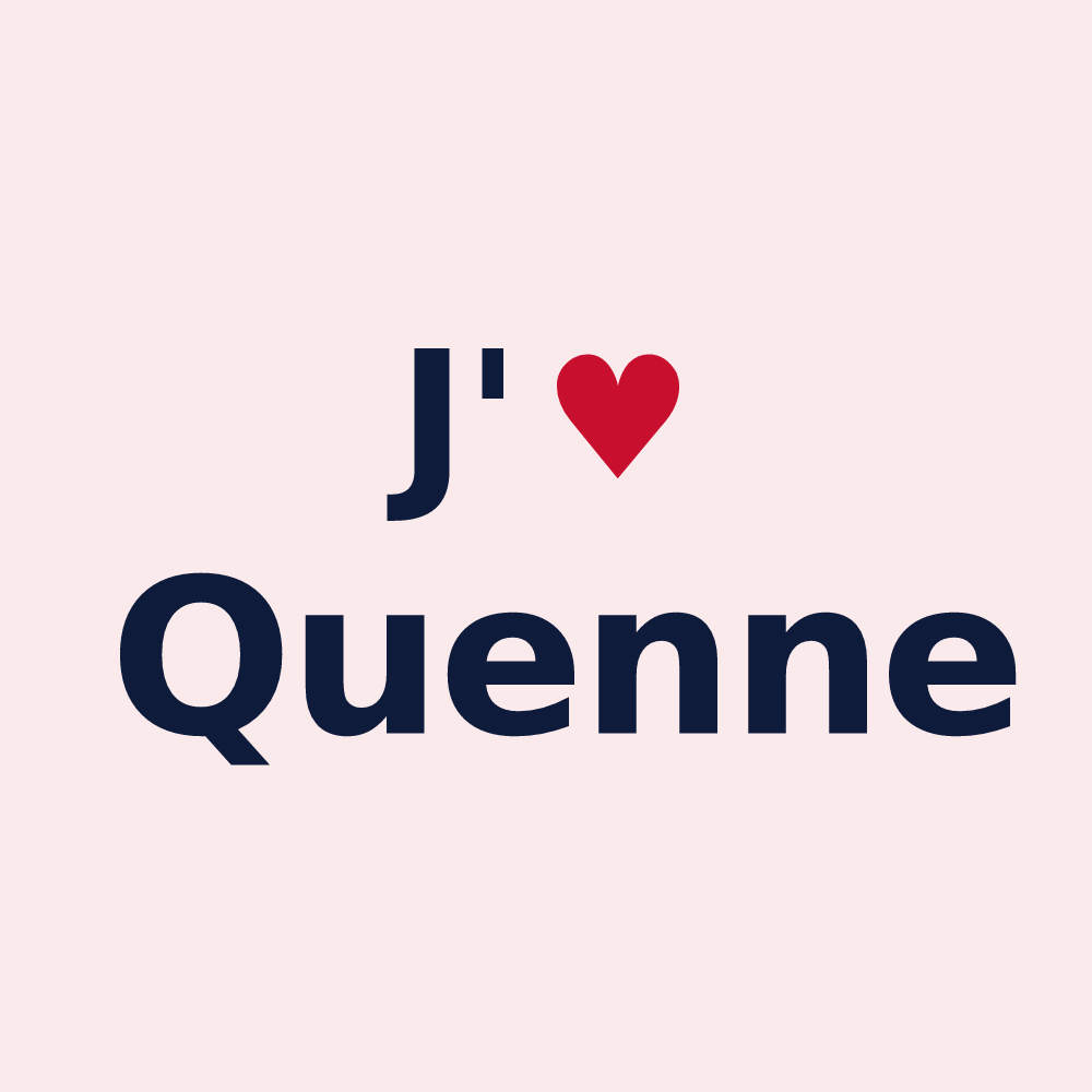 Magnet personnalisé Quenne — design J'aime Quenne