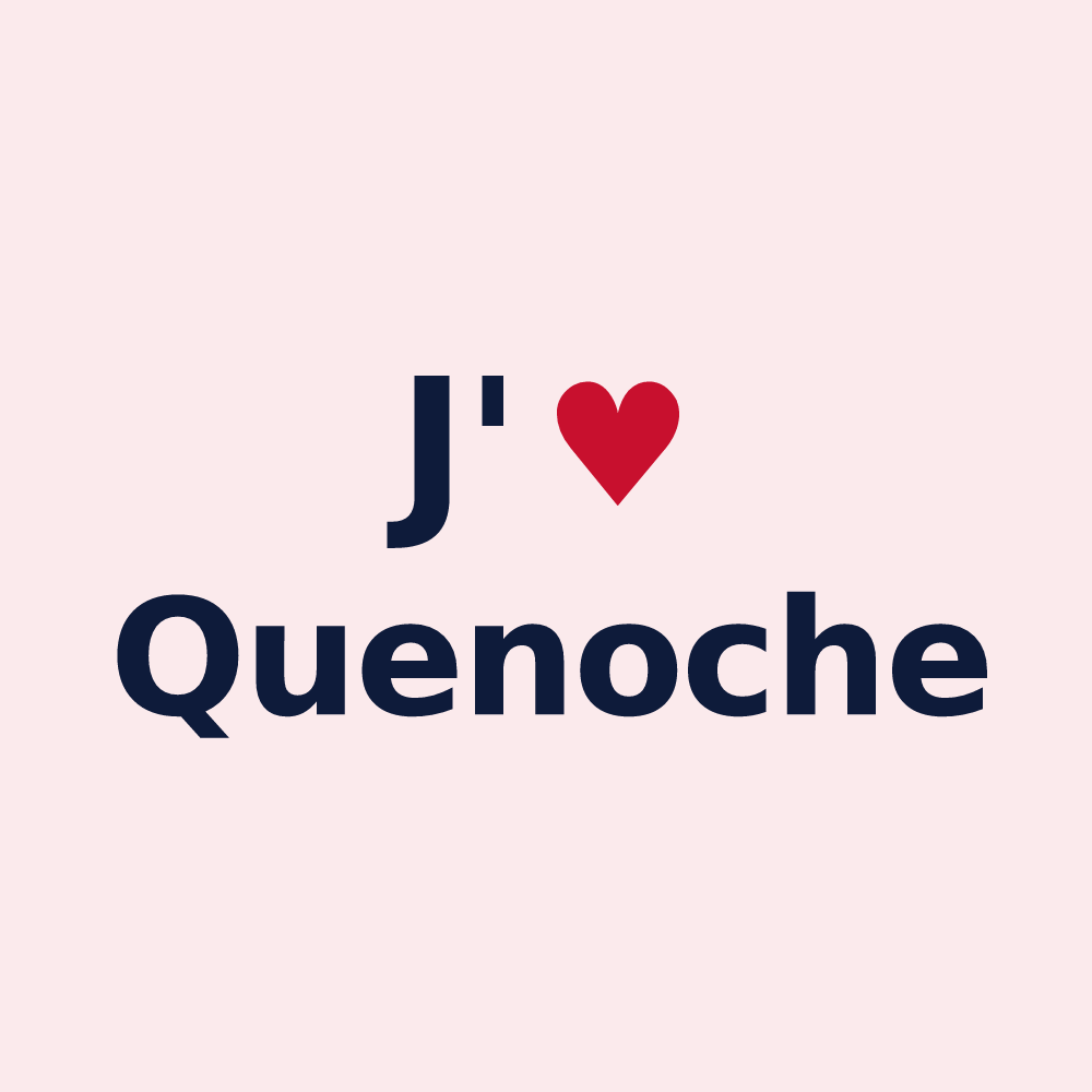 Magnet personnalisé Quenoche — design J'aime Quenoche