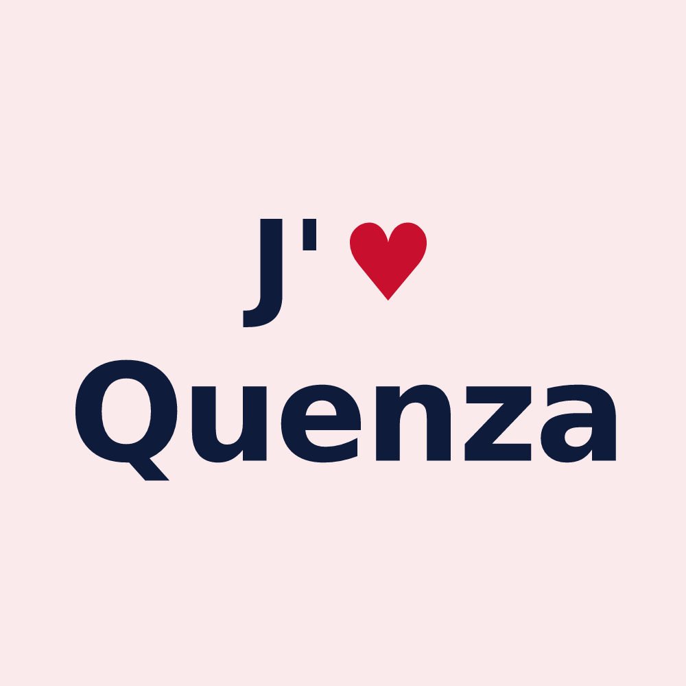 Magnet personnalisé Quenza — design J'aime Quenza