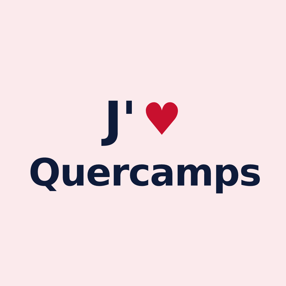 Magnet personnalisé Quercamps — design J'aime Quercamps