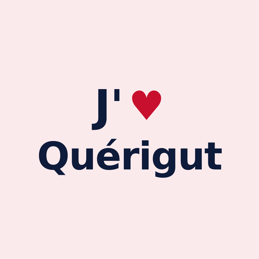 Magnet personnalisé Quérigut — design J'aime Quérigut