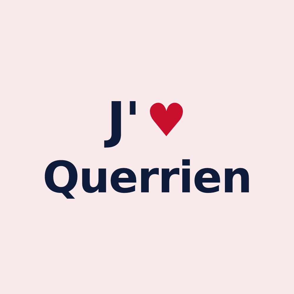 Magnet personnalisé Querrien — design J'aime Querrien