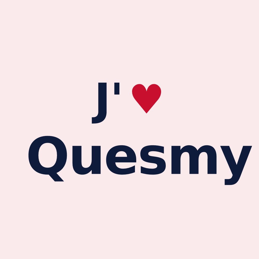 Magnet personnalisé Quesmy — design J'aime Quesmy