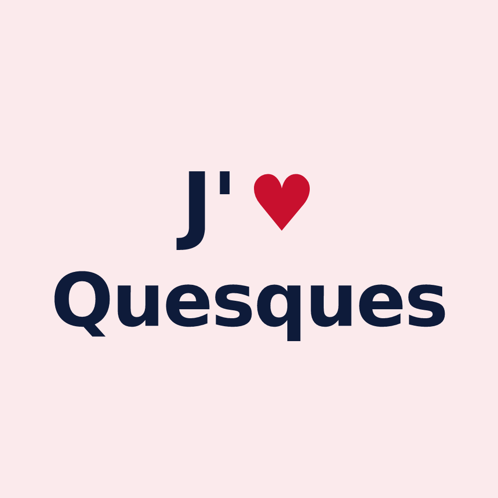 Magnet personnalisé Quesques — design J'aime Quesques