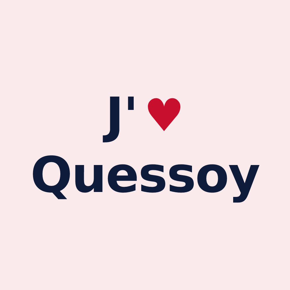 Magnet personnalisé Quessoy — design J'aime Quessoy