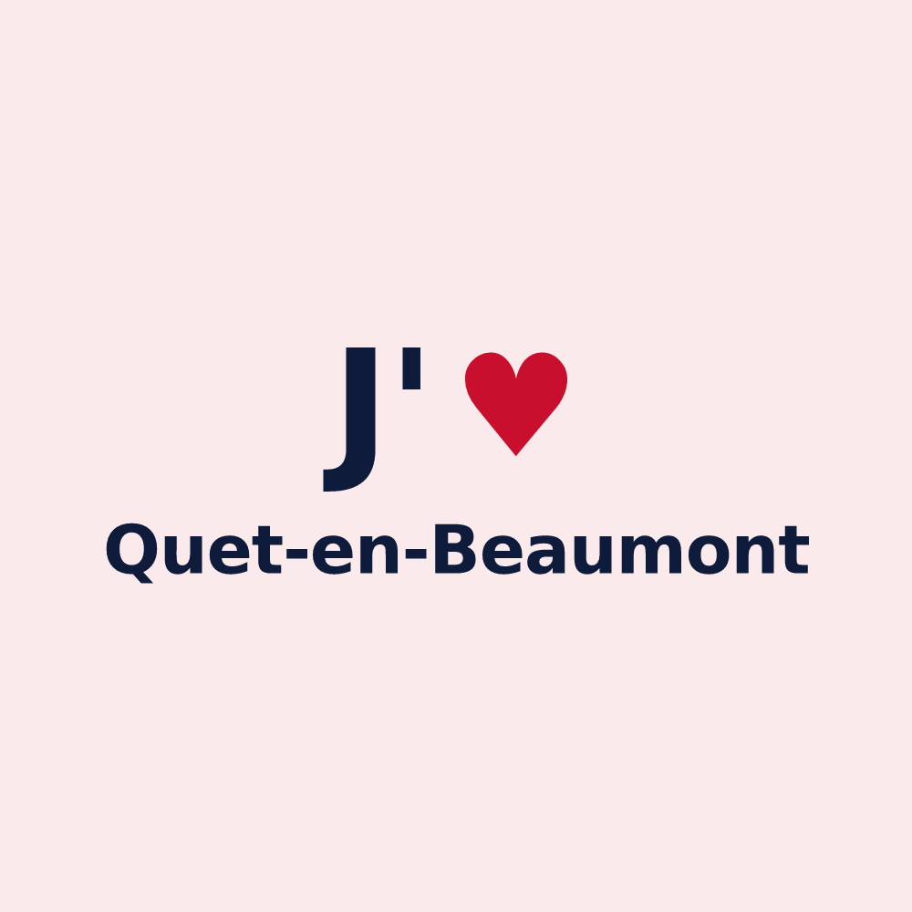 Magnet personnalisé Quet-en-Beaumont — design J'aime Quet-en-Beaumont