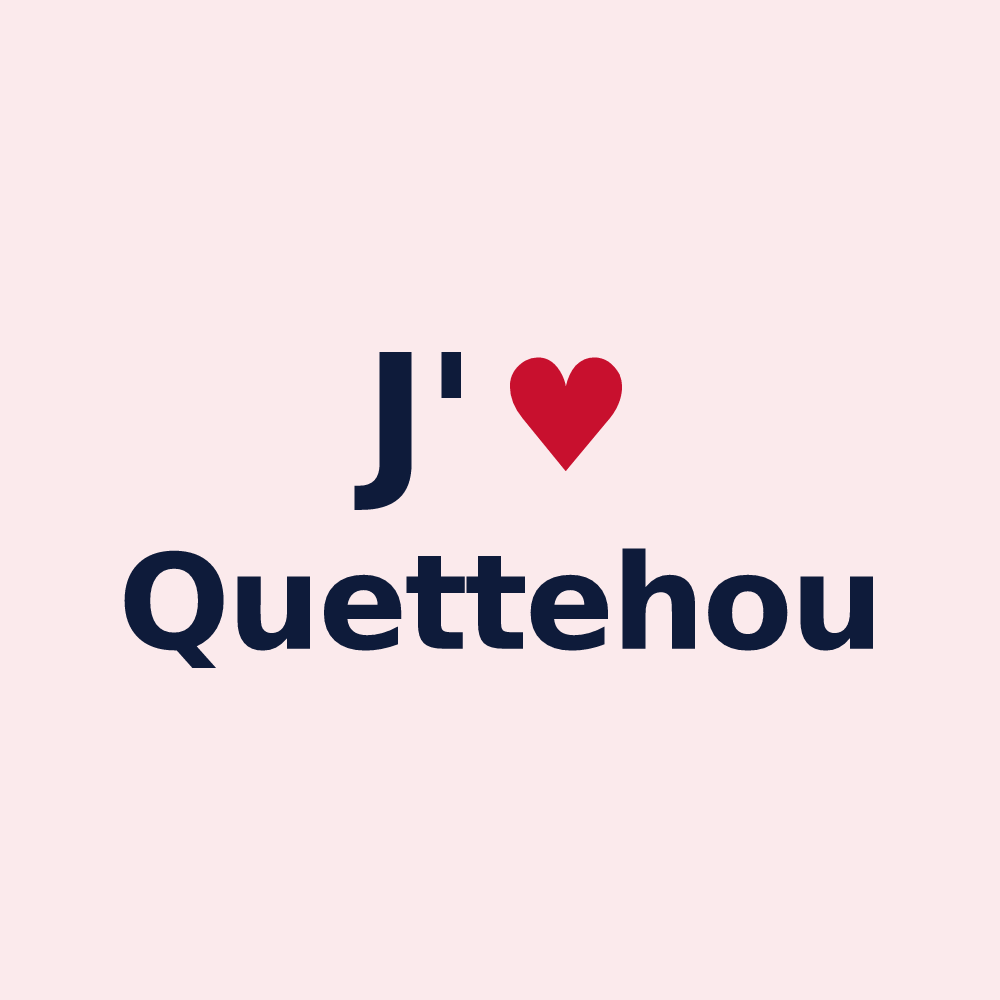 Magnet personnalisé Quettehou — design J'aime Quettehou