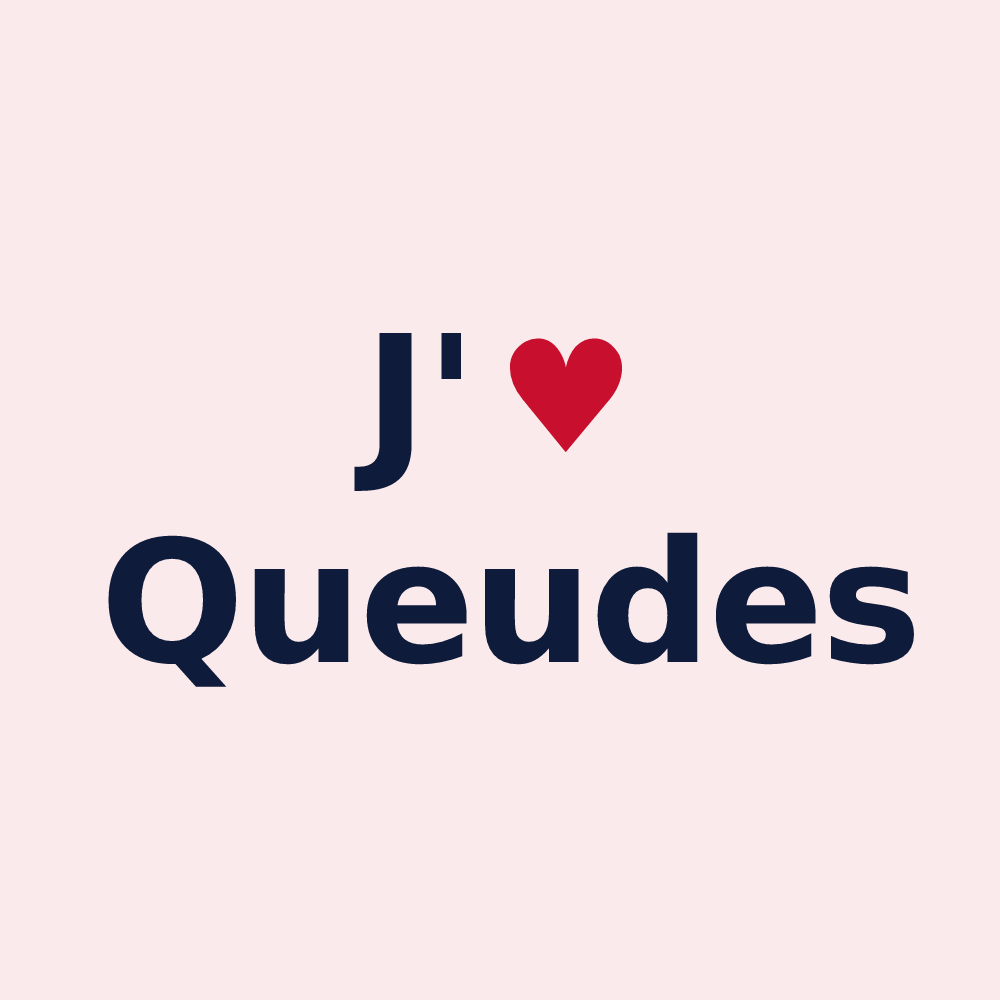 Magnet personnalisé Queudes — design J'aime Queudes