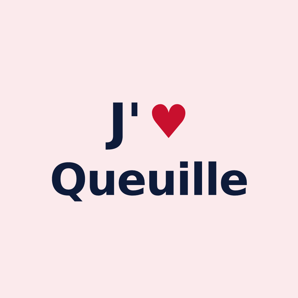 Magnet personnalisé Queuille — design J'aime Queuille