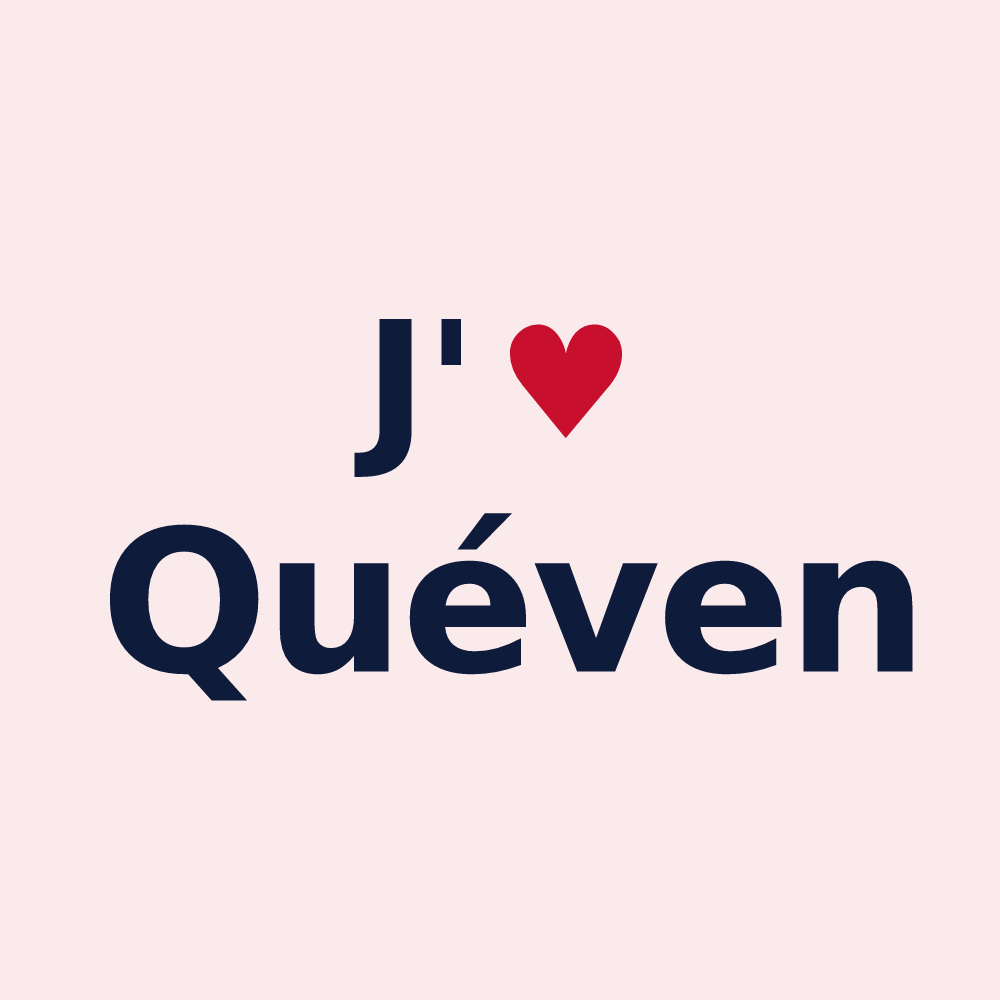 Magnet personnalisé Quéven — design J'aime Quéven